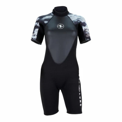 Aqualung Dámský neoprenový short Aqua Lung HYDROFLEX SHORTY 3 mm černá/bílá
