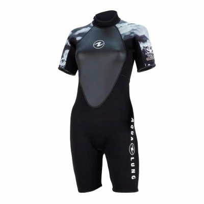 Aqualung Dámský neoprenový short Aqua Lung HYDROFLEX SHORTY 3 mm černá/bílá