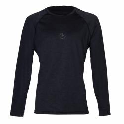 Aqualung Pánské lycrové triko Aqua Lung LOOSE FIT černá/šedá dl. rukáv