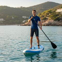 Aqualung Pánské lycrové triko LOOSE FIT modrá/bílá