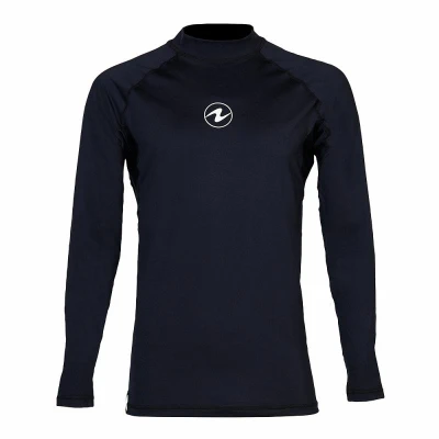 Aqualung Pánské lycrové triko Aqua Lung SLIM FIT černá, dlouhý rukáv