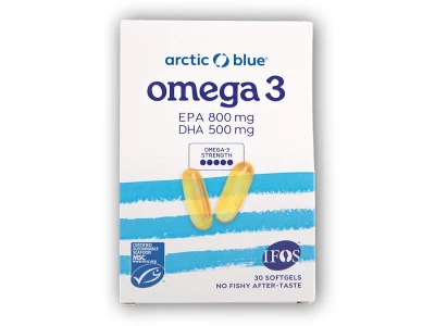 Arctic Blue Omega 3 30 kapslí v blistrech (500 mg DHA, 800 mg EPA), Aljaška