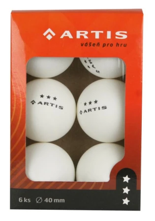 Artis 3* - 6 Ks míčky na stolní tenis Artis 3* - 6 Ks míčky na stolní tenis