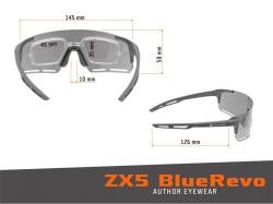 Author Okuliare ZX5 BlueRevo 13 Optical A (šedá-transparentná)