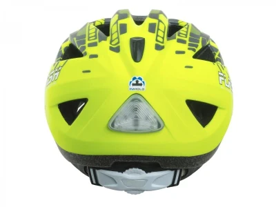Author Flash LED Inmold X8 (171 šedá/žlutá-neonová-matná) dětská cyklopřilba POUZE 47-51cm (VÝPRODEJ)