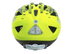Author Flash LED Inmold X8 (171 šedá/žlutá-neonová-matná) dětská cyklopřilba