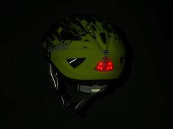 Author Flash LED Inmold X8 (171 šedá/žlutá-neonová-matná) dětská cyklopřilba