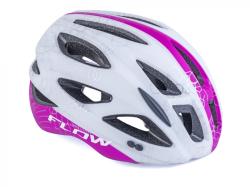 Author Flow Inmold X9 (192 biela/rúžová-neónová) cyklistická prilba