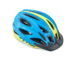 Author Flow Inmold X9 (204 modrá/žlutá-neonová-matná) cyklistická přilba