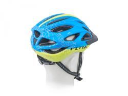 Author Flow Inmold X9 (204 modrá/žltá-neónová-matná) cyklistická prilba