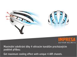 Author Impresa Inmold (šedá/černá) cyklistická přilba