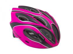 Author Skiff Inmold (191 ružová-neónová/čierna-matná) cyklistická prilba