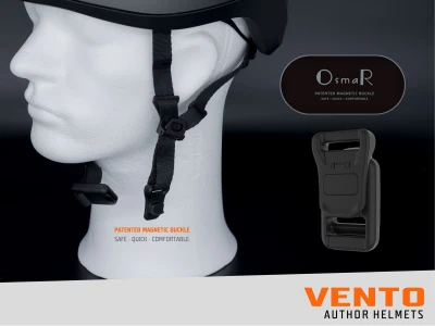 Author Vento InMold LED USB (stříbrná/bílá) cyklistická přilba