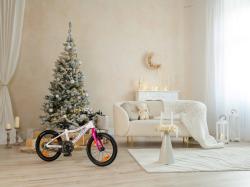 Author Record 16 2025 limeta/modrá dětské kolo + blikačky zdarma