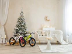 Author Record 16 2025 limeta/modrá dětské kolo + blikačky zdarma