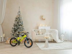 Author Record 16 2025 šedá/zelená dětské kolo + blikačky zdarma