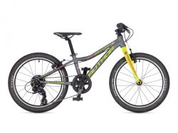 Author Record 20 2025 sivé/limetková/červené detské kolo + výbava zadarmo