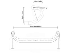 Author Řidítka ACO-HB Gravel X8 (černá)