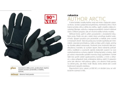 Author Arctic černé pánské cyklistické rukavice