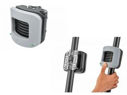 Author ABS - Guppy Maxi Plus FF RS (šedá/stříbrná) zadní cyklosedačka na sedlovku