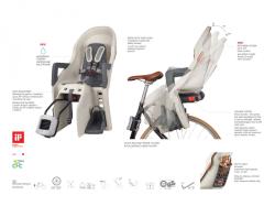 Author ABS - Guppy Maxi Plus FF RS (šedá/stříbrná) zadní cyklosedačka na sedlovku