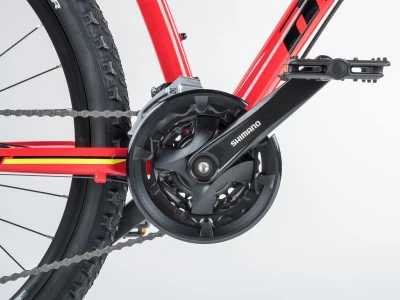 Author Solution 27,5 2023-24 červená/černá/limeta MTB kolo + výbava zdarma