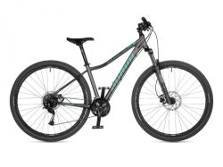 Author Solution 29 ASL 2023-24 stříbrná-matná/zelená dámské MTB 29"kolo + výbava zdarma Author Solution 29 ASL 2023-24 stříbrná-matná/zelená dámské MTB 29"kolo + výbava zdarma