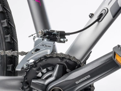 Author Spirit 27,5 ASL 2023-24 stříbrná/růžová dámské MTB kolo + výbava zdarma