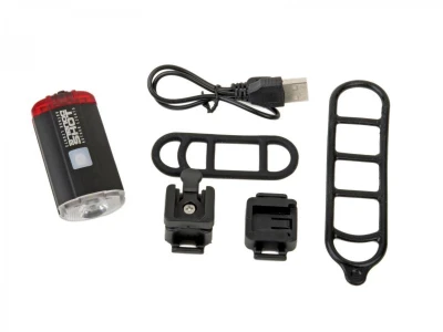 Author Světlo př. zad. A-DoubleShot 250 / 12 lm USB (černá)