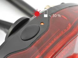 Author Světlo zad. A-Caddy 5 (černá/červené-sklo)