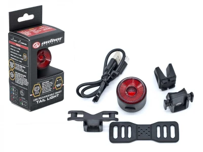Author Světlo zad. MagSnap Brake Alloy USB 150 lm (černá/červené-sklo)