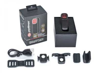 Author R-Guard Alloy USB černá/červené sklo 90 lm zadní světlo