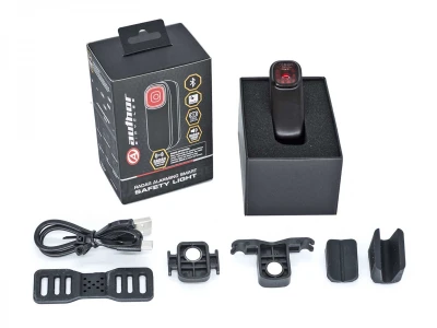 Author R-Guard PRO Alloy USB černá/červené-sklo 90 lm ANTBT zadní světlo