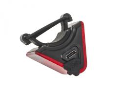 Author Světlo zad. V-Block360 USB CobLed 80 lm (černá/červené-sklo)