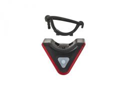 Author Světlo zad. V-Block360 USB CobLed 80 lm (černá/červené-sklo)