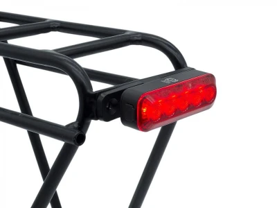 Author Světlo zad. XYRIUS Brake USB 400 lm (černá/červené-sklo)
