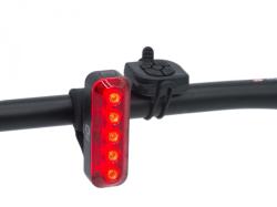 Author Světlo zad. XYRIUS Brake USB 400 lm (černá/červené-sklo)