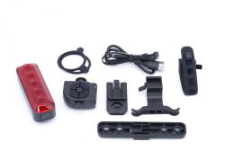 Author Světlo zad. XYRIUS Brake USB 400 lm (černá/červené-sklo)
