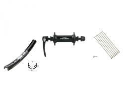 Author Zapletené kolo přední Deore RU (černá/stříbrná)