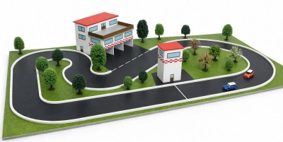 RC Autodráhy DRT-76-87-12 1180 × 580 mm autodráha pro RC modely 1:76 a 1:87