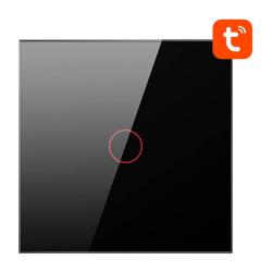 Avatto Chytrý vypínač světla ZigBee LZTS02-EU-B1 1 Way No Neutral TUYA (černý)