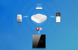Avatto Chytrý vypínač světla ZigBee LZTS02-EU-B1 1 Way No Neutral TUYA (černý)