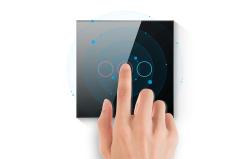 Avatto Chytrý vypínač světla ZigBee LZTS02-EU-B1 1 Way No Neutral TUYA (černý)