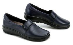 Axel AXW122a tmavomodré dámske poltopánky šírka H