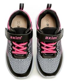 Axim 2A25085R šedo růžové dětské tenisky