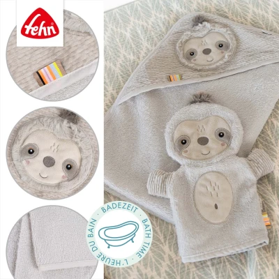 Baby Fehn Ručník s kapucí lenochod Lazy