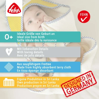 Baby Fehn Ručník s kapucí lenochod Lazy
