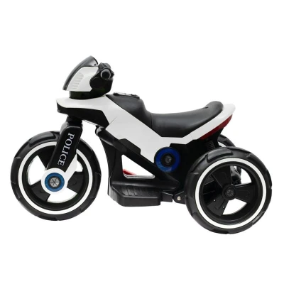 BABY MIX Dětská elektrická motorka POLICE bílá