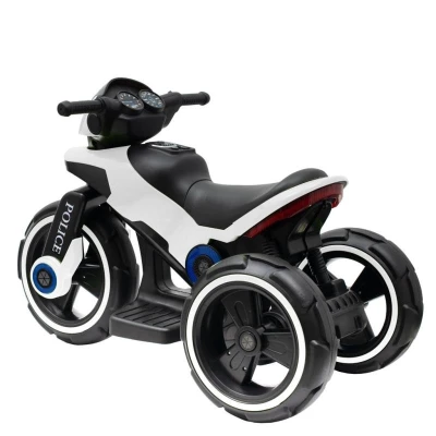 BABY MIX Dětská elektrická motorka POLICE bílá