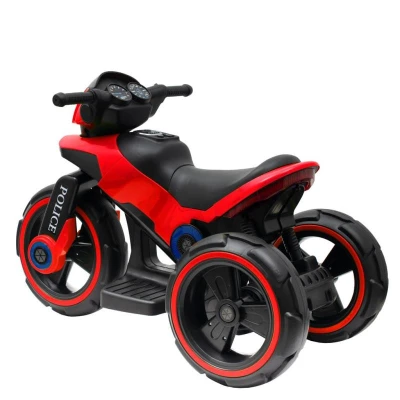 BABY MIX Dětská elektrická motorka POLICE červená